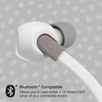 Jam Tune In Bluetooth Neckband Style Headphones 30 ft. Range, 12 Hour Playtime, Hands-Free Calling, Sweat and Rain Resisitant IPX4 Workout Earbuds Gray HX-EPC202GY