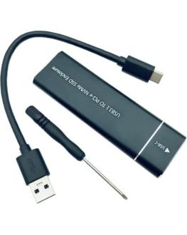 NVME to USB C Adapter with Black case, USB 3.1 Gen 2