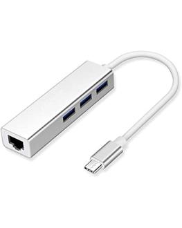 4 in 1 USB-C Hub for Type-C Devices - Silver