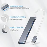 USB C Hub 4 Port USB 3.0 - aluminum alloy - Ultra Slim